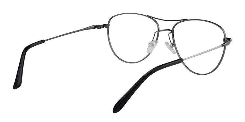 Aviator Gray Glasses | Zeelool Eyeglasses5