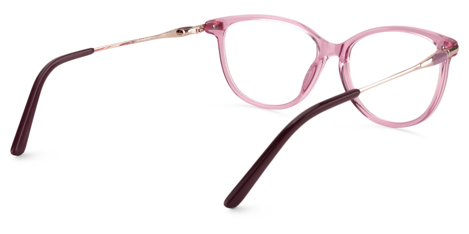 Oval Red/Pink Glasses | Zeelool Glasses5