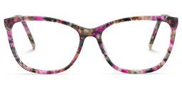 Camlin Square Red Floral Glasses0