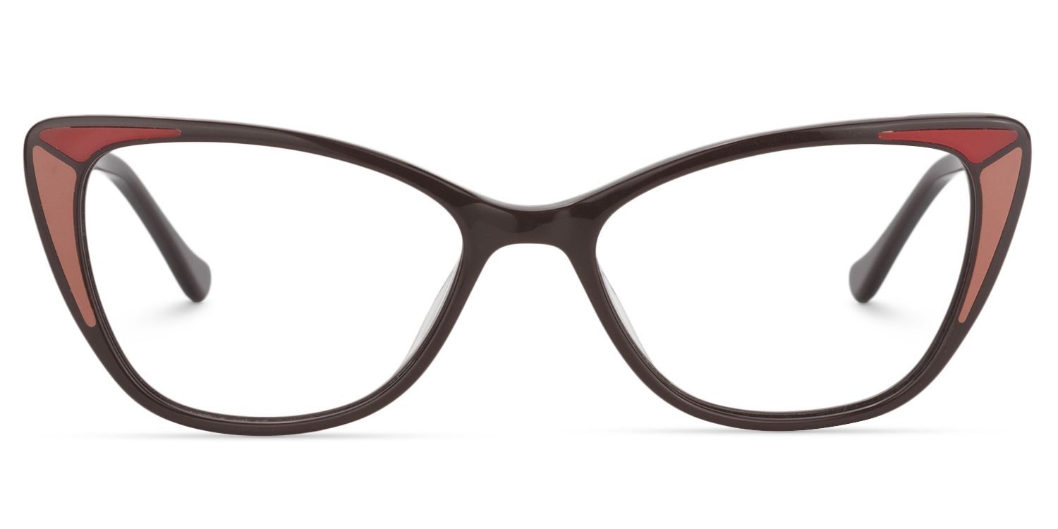 Cat eye Brown Glasses | Zeelool Glasses0