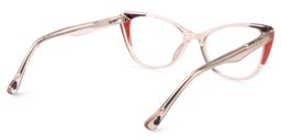 Candace Cat eye Beige Clear Glasses5