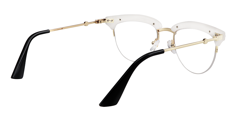 Browline White Glasses5