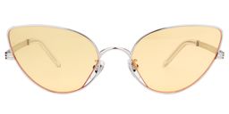 Hannah Cat-eye Silver Sunglasses0