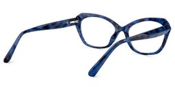 Carlotta Rectangle Blue Floral Glasses5