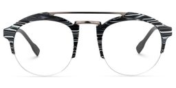 Carson Aviator Black-White Glasses0