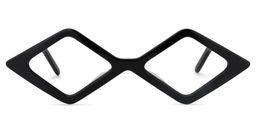 Allison  Diamond-shaped Black Glasses0