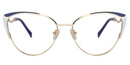 Celestine Cat Eye Blue Glasses0