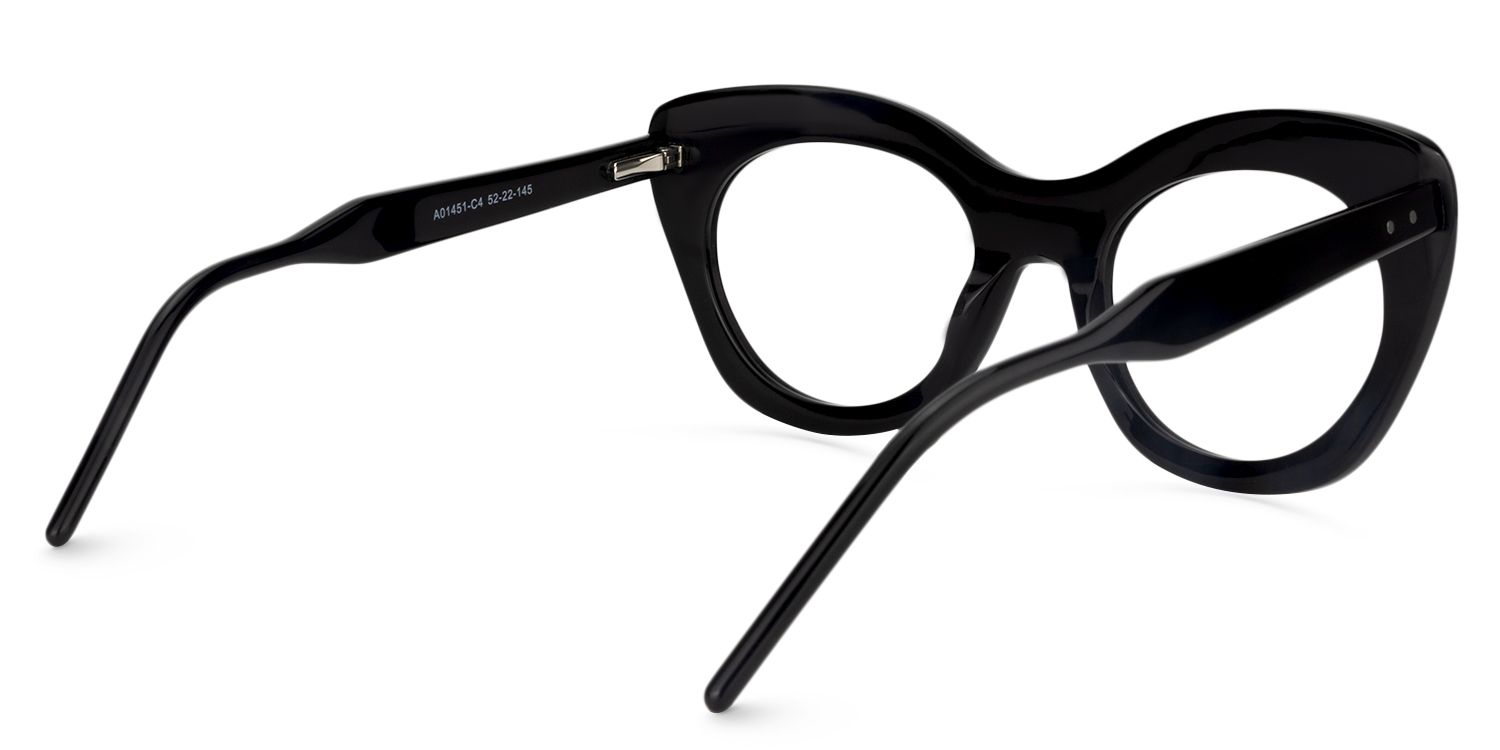 Cat-eye Black Glasses | Zeelool Glasses5