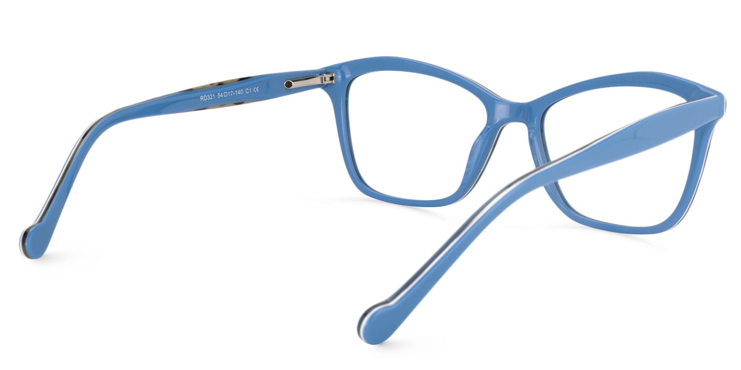 Rectangle Blue Glasses | Zeelool Glasses5