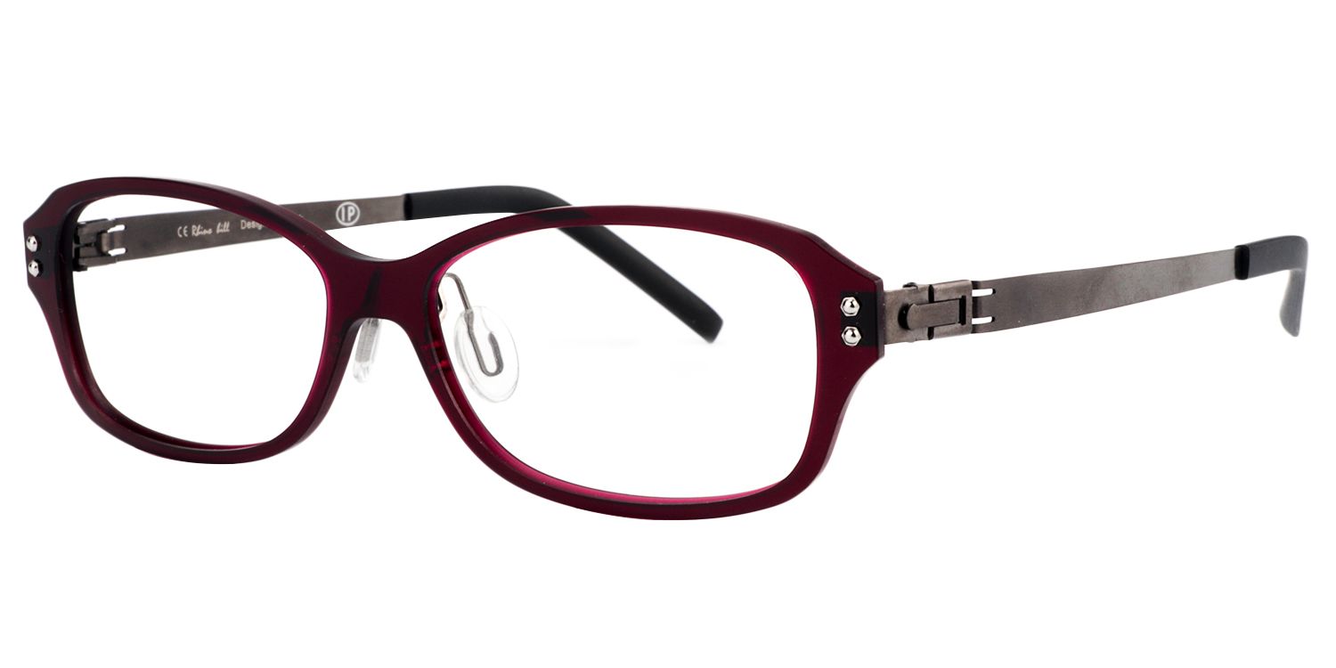 Rectangle Red Glasses | Zeelool Glasses4