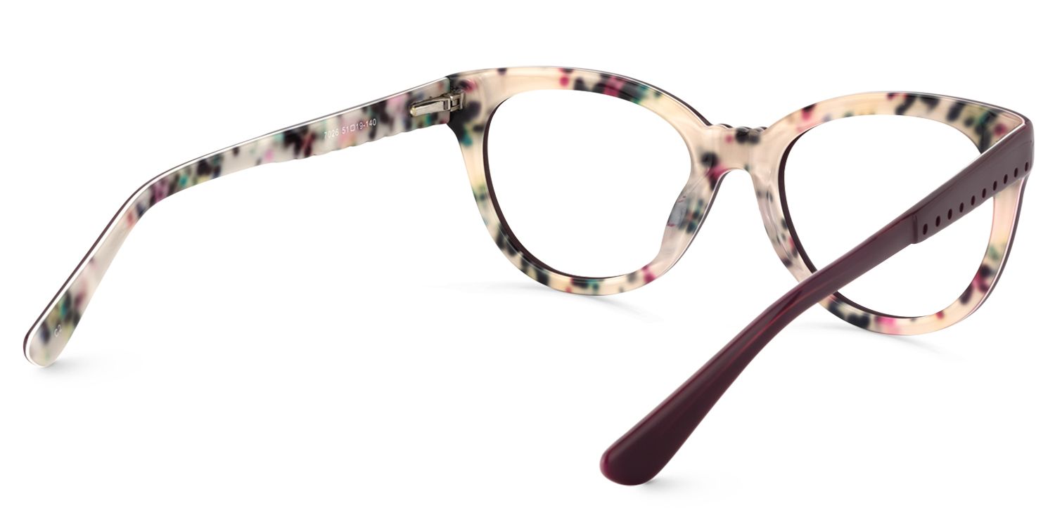 Cat Eye Dark Red Glasses | Zeelool Glasses5