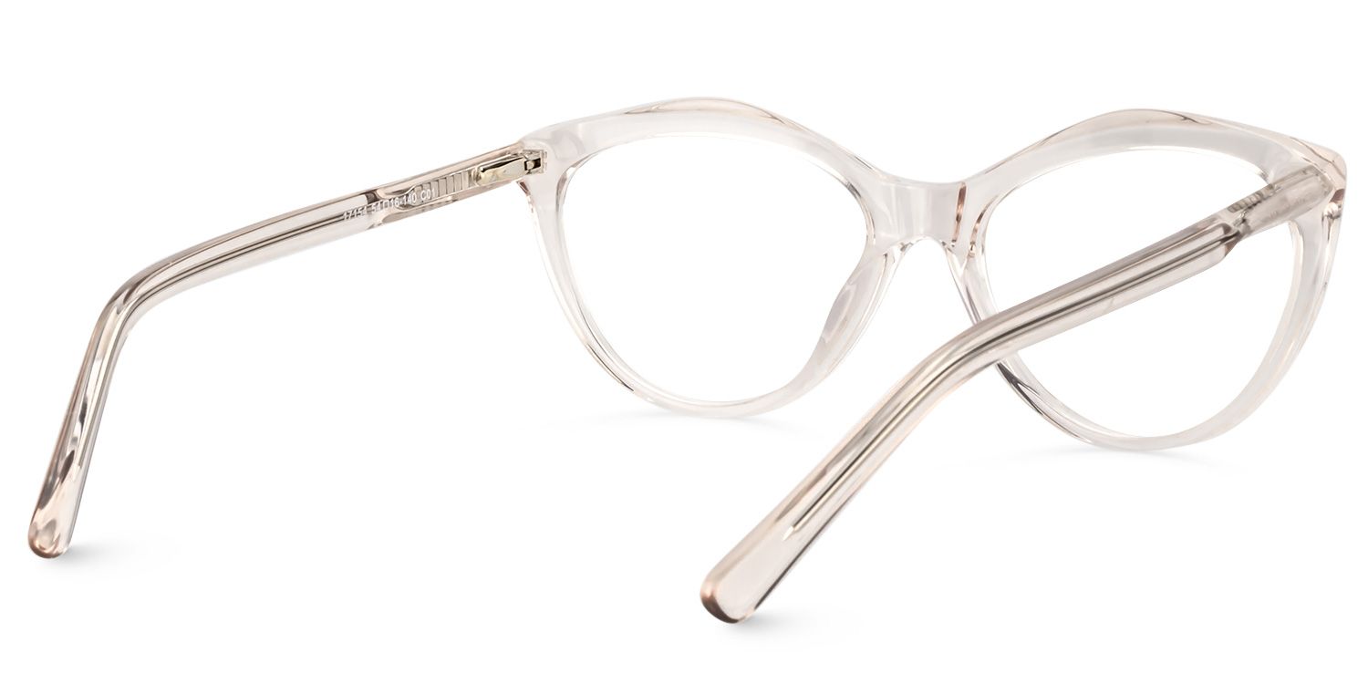 Cat Eye Beige Glasses | Zeelool Glasses5