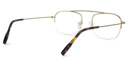 Chase Rectangle Gold Glasses5