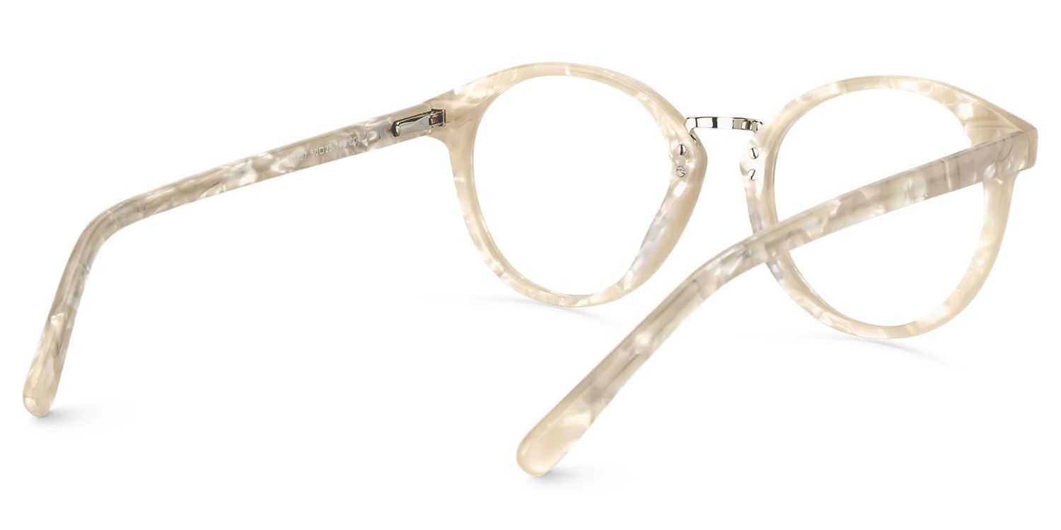 Round Beige Glasses | Zeelool Glasses5