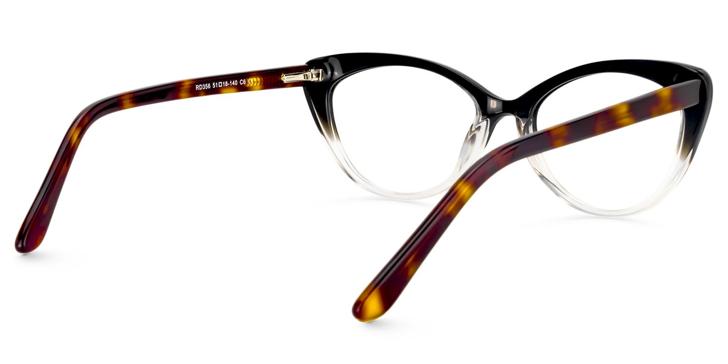 Cat Eye Black Clear Glasses | Zeelool Glasses5