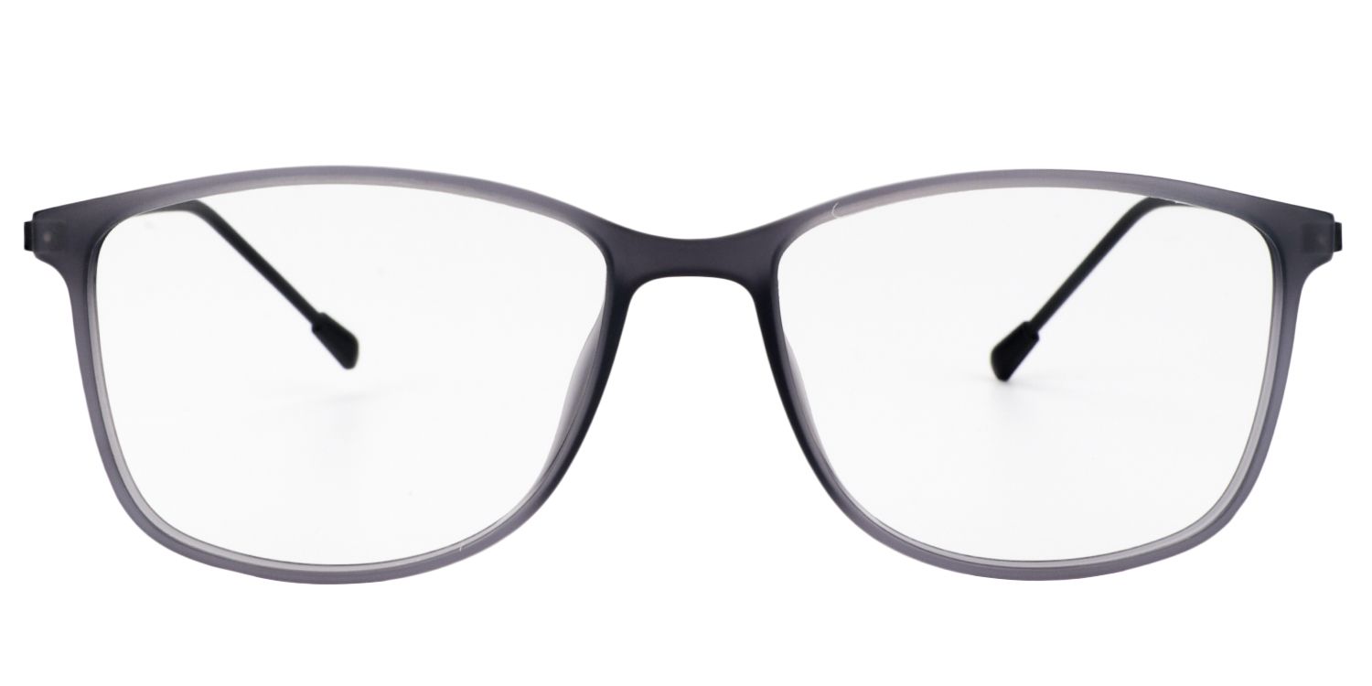 Rectangle Gray Glasses | Zeelool Glasses0