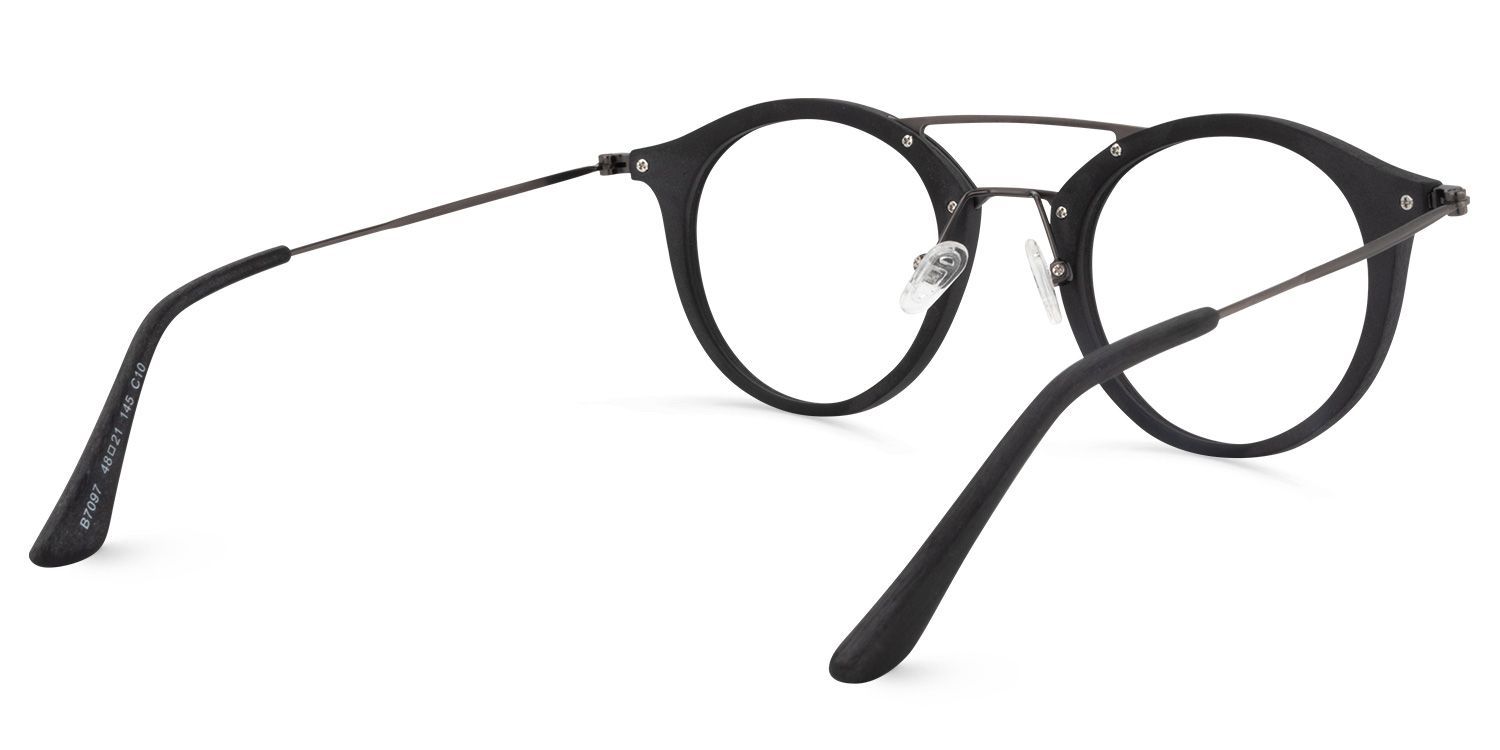 Aviator Black Glasses | Zeelool Glasses5