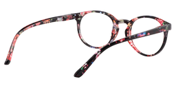 Hulda Oval Red Floral Reading Glasses5
