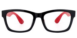 Athena Rectangle Red Glasses0
