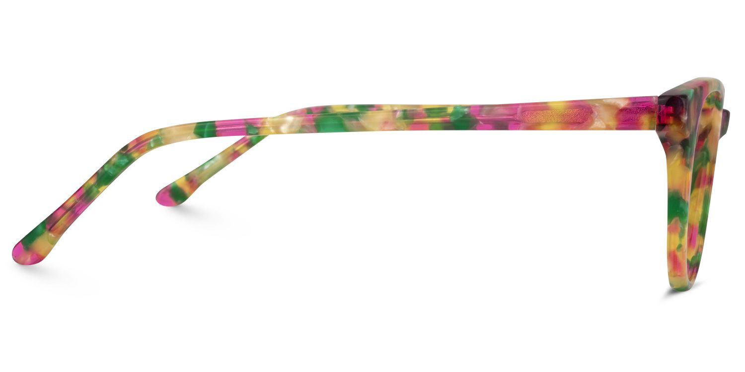 Round Green Floral Glasses | Zeelool Glasses3