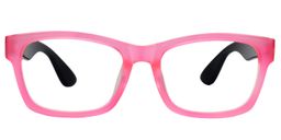 Audrey Rectangle Pink Glasses0