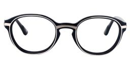 Aurora Round Black Glasses0
