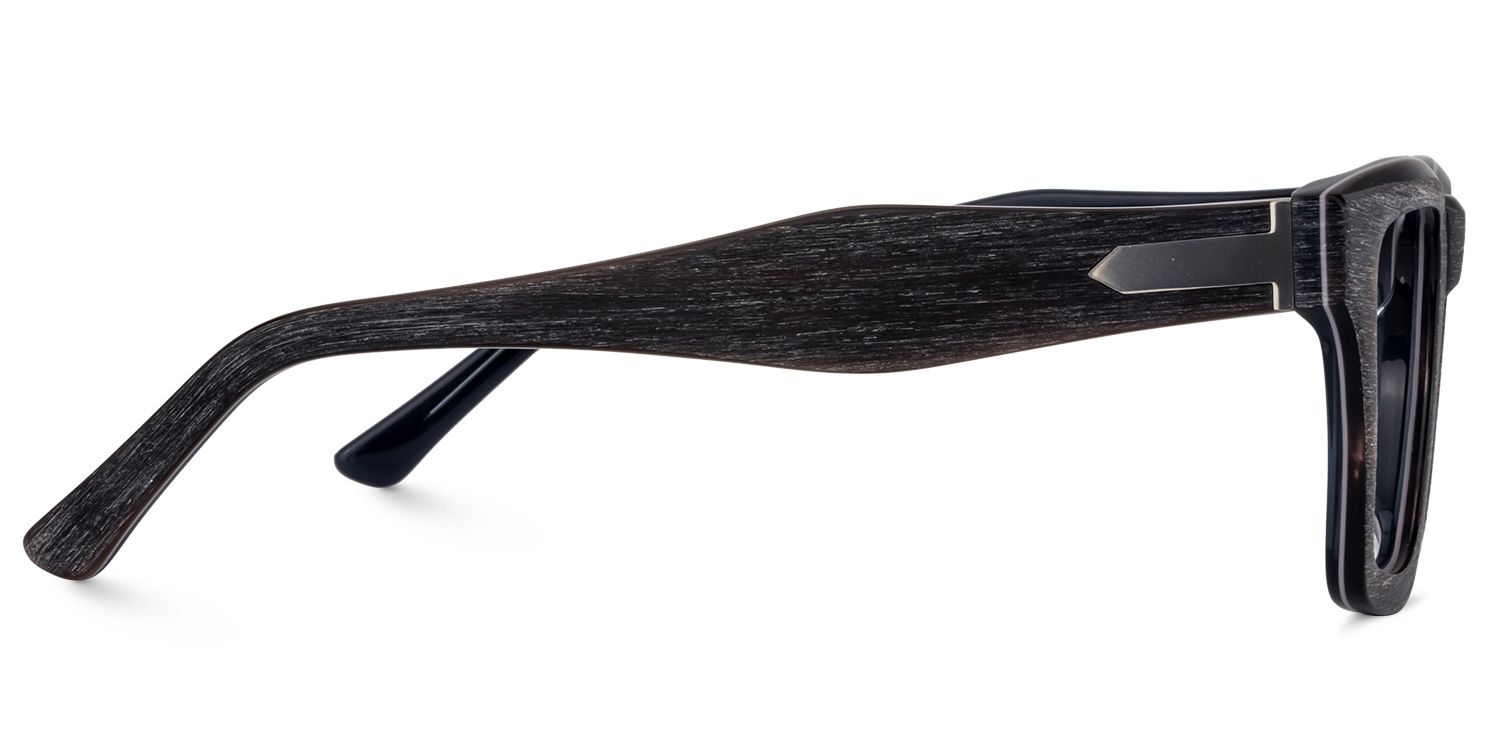 Rectangle Frosted Black Glasses3