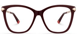 Brinelly Cateye Dark-Red Glasses0