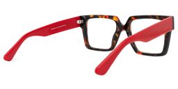 Wilmarie Square Red-Tortoise Glasses3