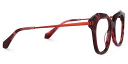 Caraballo Geometric Red-Tortoise Glasses2