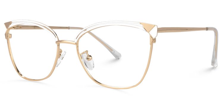 Exey Cateye White Glasses