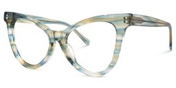 Floscine Cateye Green Glasses1