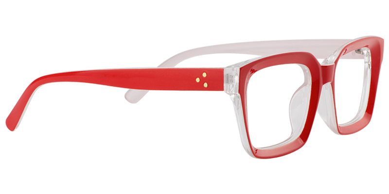 Rectangle Red Reading Glasses | Zeelool Reading Glasses4