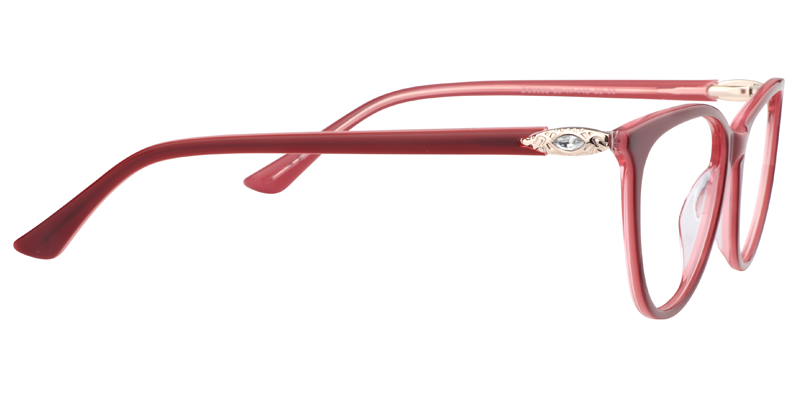 Oval Red Glasses | Zeelool Eyeglasses4