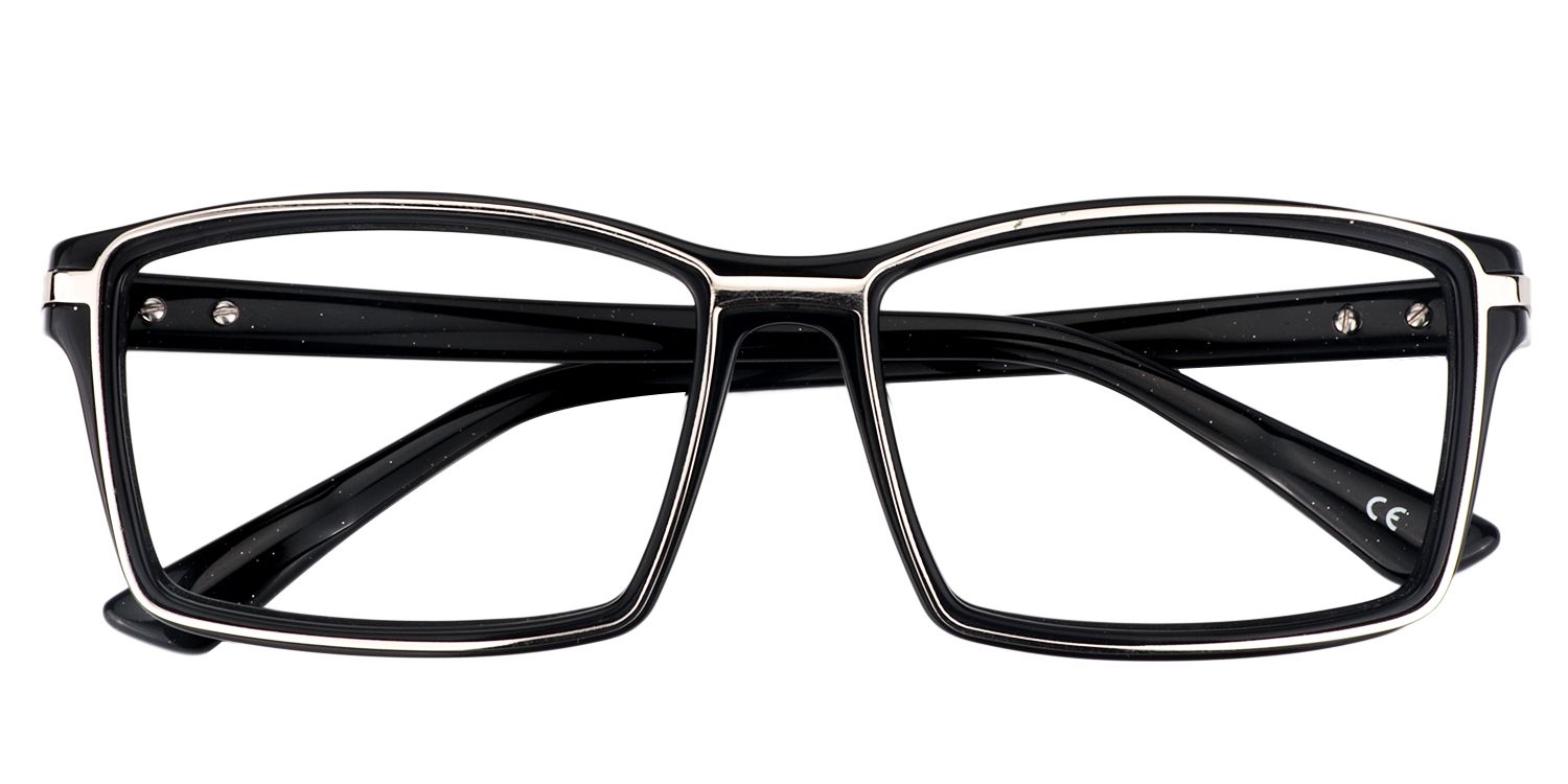 Rectangle Black Glasses | Zeelool Glasses1