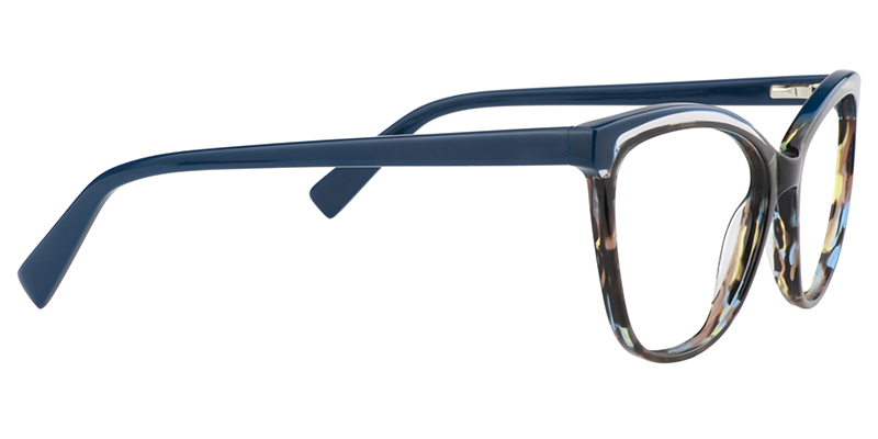 Cateye Dark Blue Glasses | Zeelool Eyeglasses4