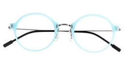 Olga Round Light Blue Glasses1