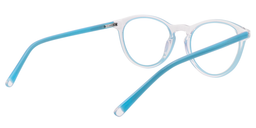 Adrienne Round Blue&Clear Glasses5