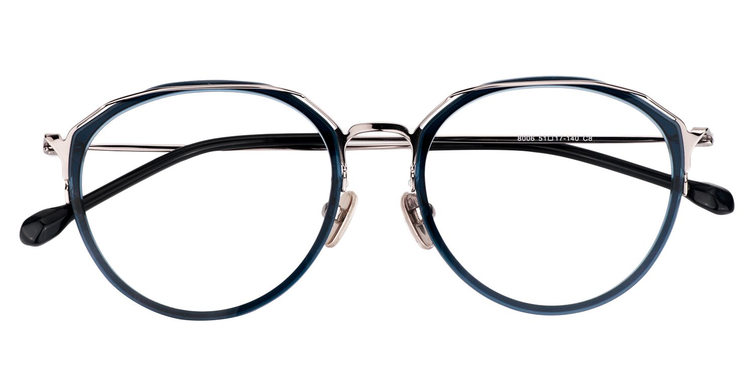 Round Dark Blue Glasses | Zeelool Glasses1