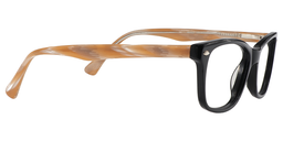 Aaron Rectangle Black Glasses4