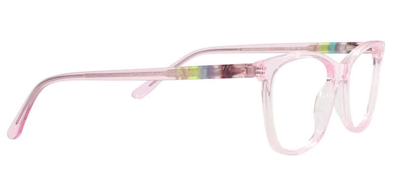  Rectangle Clear Pink Glasses | Zeelool Eyeglasses4