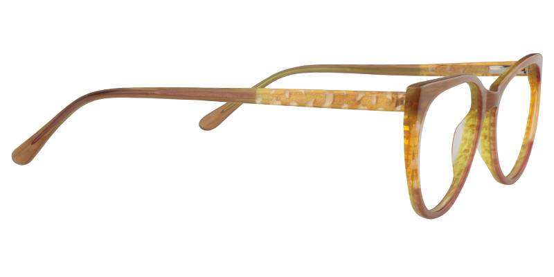 Oval Light Brown Glasses | Zeelool Eyeglass Frames4