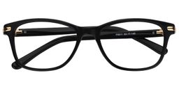 Jenna Rectangle Black Glasses1