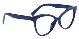 Saul Cat Eye Dark Blue Glasses 3
