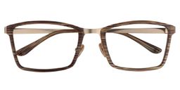 Bart Rectangle Brown Glasses1