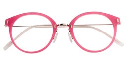 Fiona Round Rosered Glasses1