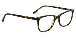 Teresa Rectangle Green Floral Glasses 4