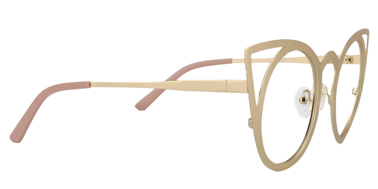Cat-eye Gold Glasses | Zeelool Glasses4