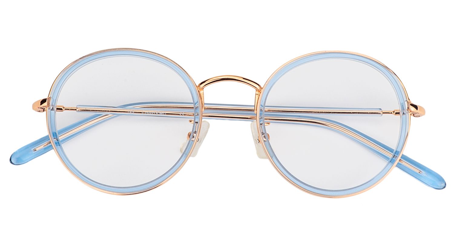 Round Blue Glasses | Zeelool Glasses1