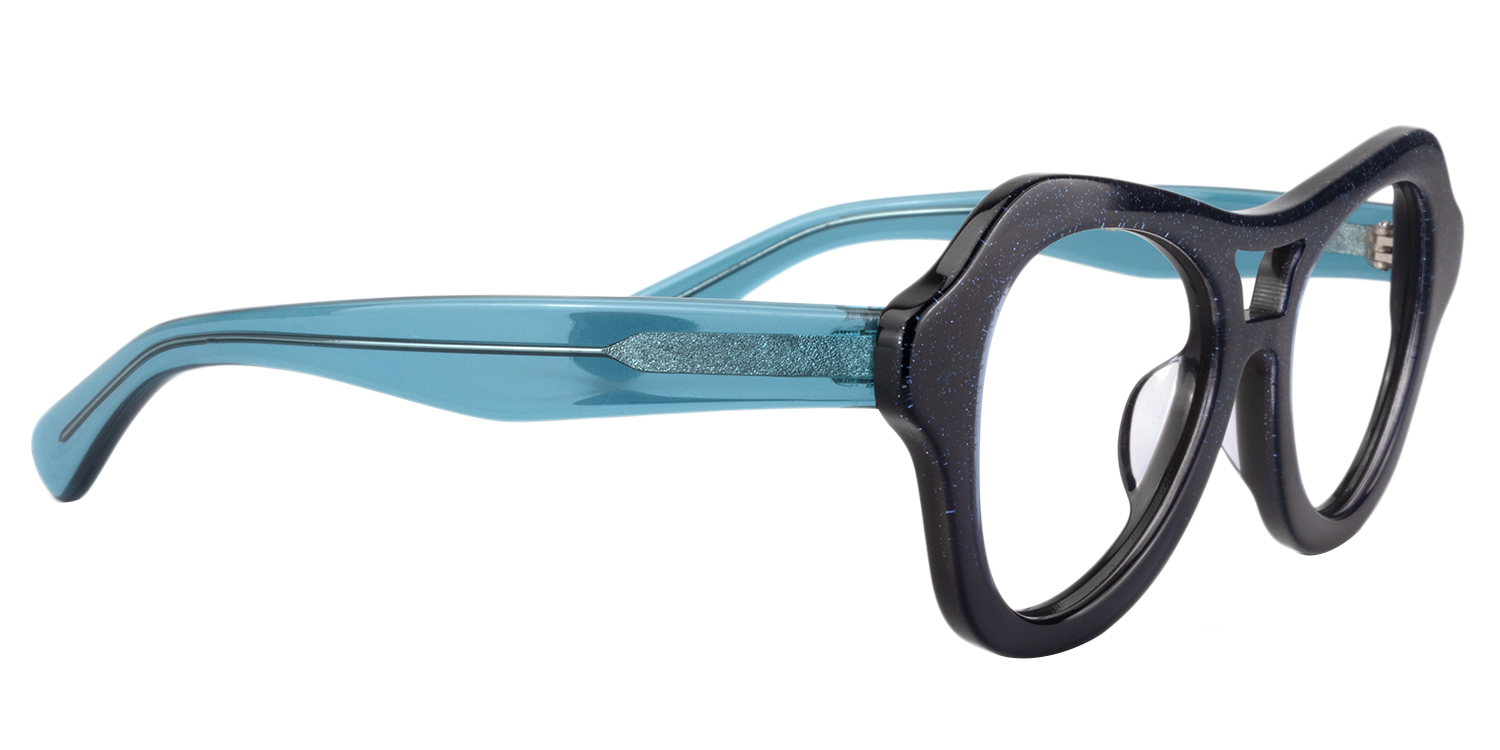 Aviator Dark Blue Glasses | Zeelool Glasses4